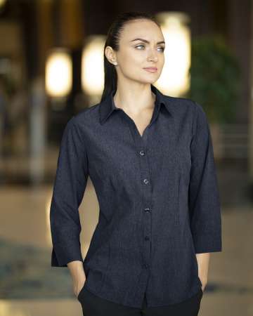 Chambray 3/4 Oxford