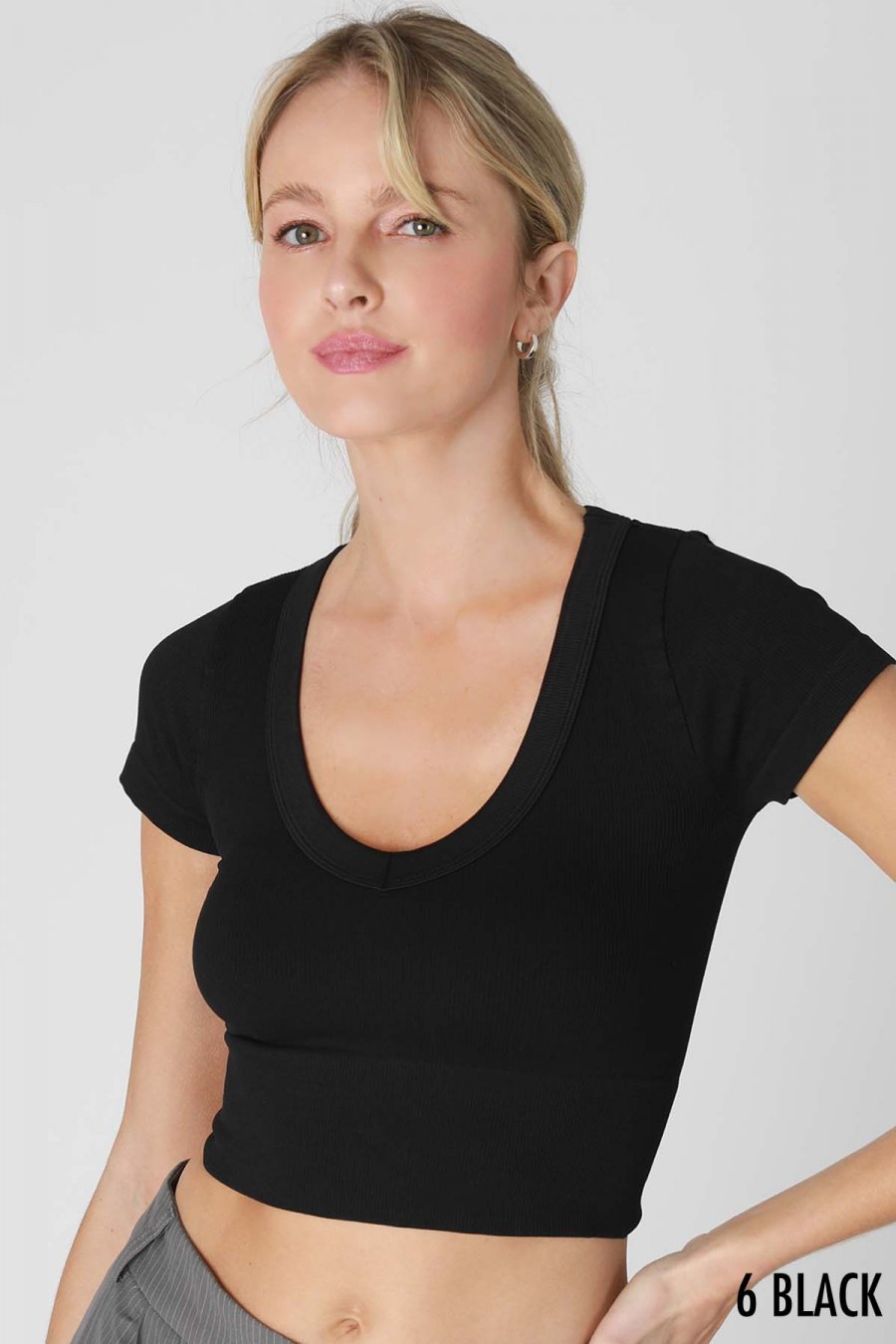 V Neck Crop