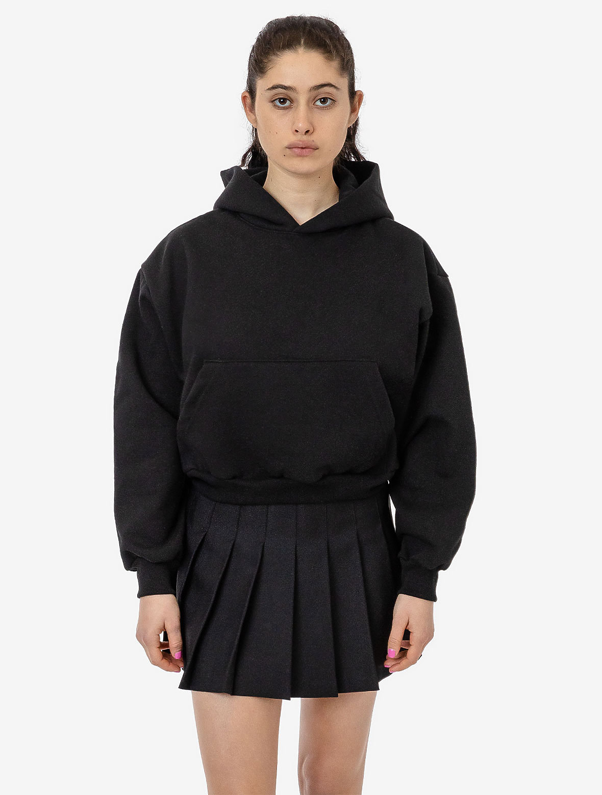 Heavy Fleece Cropped Hoodie